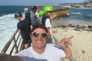 The Plunge E-Bike Tour in La Jolla - Mt. Soledad National Veterans Memorial: the big view stop